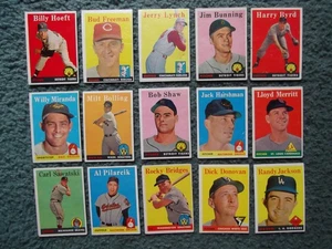 1958 TOPPS BASEBALL STARTER SET LOT, 33-Diff. L@@K - Picture 1 of 3