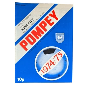 POMPEY FC. 1974/1975 Vs. YORK CITY 15/03/1975 - Picture 1 of 2