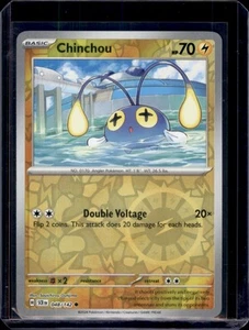 Chinchou SV07: Stellar Crown Pokemon 048/142 Reverse Holo NM+ - Picture 1 of 2