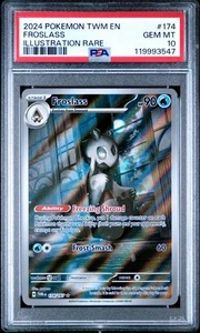 2024 POKEMON TWM EN-TWILIGHT MASQUERADE ILLUSTRATION RARE #174 FROSLASS PSA 10 - Picture 1 of 3