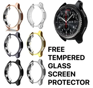 Case For Samsung Galaxy Watch 42mm 46mm Gear S3 Frontier FREE TEMPERED GLASS TPU - Picture 1 of 20