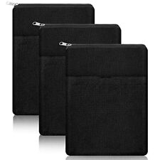 3 Pack Book Protector Pouch Sleeve with Zipper Washable Canvas Book Covers...