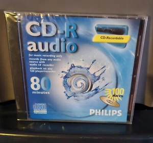 PHILIPS CD-R audio 80 min Audio CD Recordable Disc -New Sealed - Picture 1 of 2