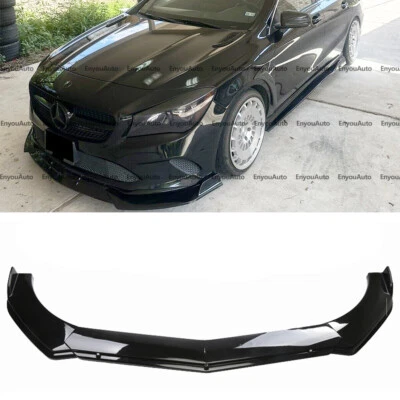 For Mercedes-Benz S450 S500 Front Bumper Lip Spoiler Splitter Glossy Black Foto 1 de 4