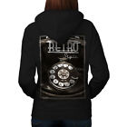 Wellcoda Phone Retro Photo Vintage Womens Hoodie, Old Design on the Jumpers Back