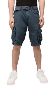 Men's Cargo Shorts Camo Solid Colors 12.5" Inseam Knee Length Multi Pocket - Picture 1 of 9