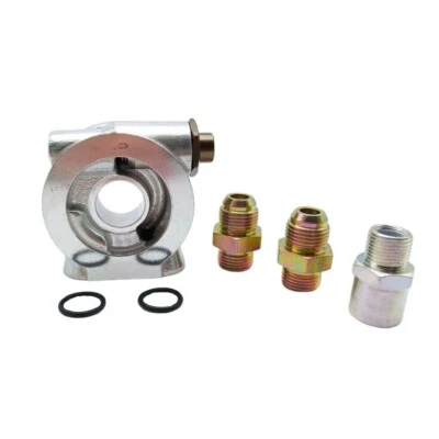 OIL COOLER FILTER SANDWICH PLATE ADAPTOR AN10 - 3/4" 16 UNF 1/8" NPT - Imagem 1 de 4