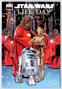 Postcard Star Wars Life Day Special #1 Variant Marvel Comic Book Cover R2D2 C3PO - Picture 1 of 2