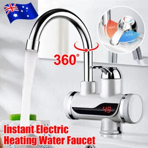 Electric 360° Fast Instant Cold Hot Water Tap Faucet Heater Adjustable 30-60℃ OZ - Picture 1 of 12