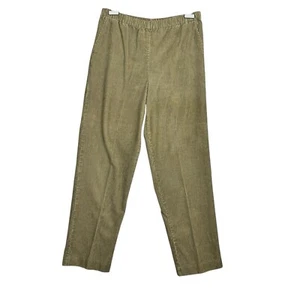 Orvis Pants Womens 10 Brown Corduroy Stretch Trousers Pockets Elastic Waist - Picture 1 of 5