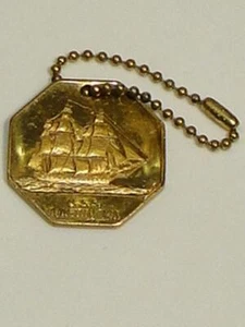 Vintage U.S.S. Constitution KeyChain Old Ironsides Excellent - Picture 1 of 3