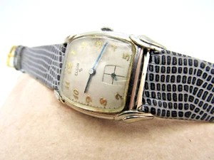 Vintage Rare Gents Elgin 556 Tank Sub Second 4 Adj's 21 Jwls Watch 10K GF Repair - Picture 1 of 20