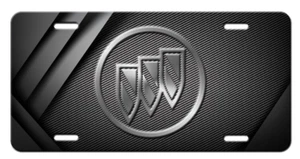 Cool Buick Vanity Novelty Aluminum License Plate Tag New Silver Gray Black - Foto 1 di 5