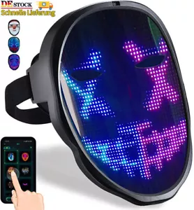 LED Maske mit Gestenerkennung Halloween Kostüm Tanzmaske Beleuchtete Maske - Bild 1 von 12