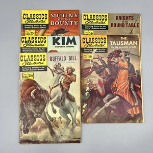 Classics Illustrated Comics Lot Talisman Knights Round Buffalo Bill Kim Mutiny - Picture 1 of 24