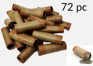 72 Rolls Prefomed Paper Coin Wrappers Tubes For Quarters  - Picture 1 of 1