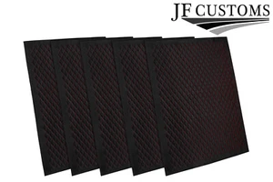 RED DIAMOND STITCH QUILTED VINYL 5X PADDED PANEL LUXURY PREMIUM 125CM X 85CM - Picture 1 of 5