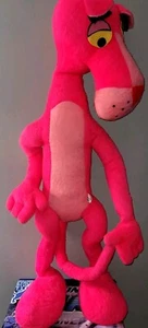 VTG 1980 Mighty Star Poseable Pink Panther Plush Stuffed Arms Legs Big 50" - Picture 1 of 5