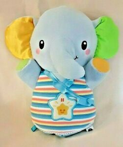 Vtech Glowing Lullabies Elephant Blue Soft Plush Baby Toy Soother Color Changing