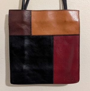 Pelle Studio PATCHWORK Wilson Italian Leather Shoulder Bag Vintage 90s - Picture 1 of 10