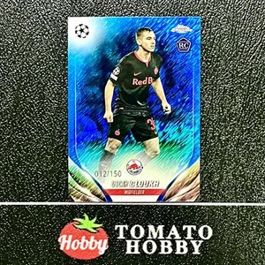 TOPPS CROMO UEFA 2023-24 OSCAR GLOUKH RC/150 REFRACTOR BRILLO AZUL SALZBURG - Imagen 1 de 2