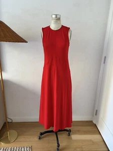 Massimo Dutti Red MIDI Dress Size Small New - Picture 1 of 11