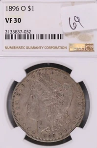 1896-O Morgan Silver Dollar NGC VF-30 #7-032 - Picture 1 of 2