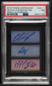 2015 Anthology Triple /52 Ilya Kovalchuk Alex Ovechkin Nail Yakupov PSA 7 Auto