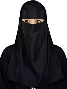 New Hijab~Womens Niqab Hijab Muslim Veil~Islamic Burqa~Niqab 1-layer - Picture 1 of 4