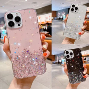 Glitter Shockproof Case for iPhone 14 13 12 11 Pro Max XR XS SE 7 8 PLUS Cover - Picture 1 of 10