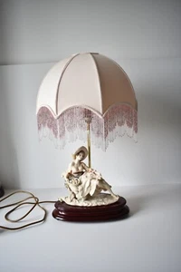Giuseppe Armani Capodimonte Table Lamp Girl with Fruit with Shade 59cm (h) - Picture 1 of 23