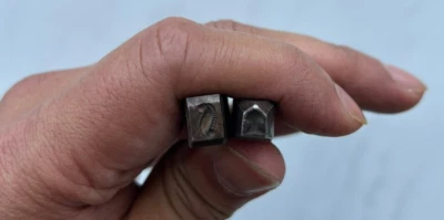 Vintage Indian Iron Punch Stamp Jewelry Stamping Tool for Gold Silver 2pcs - Image 1 of 4