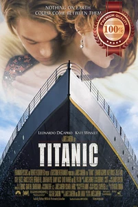 TITANIC ORIGINAL 1997 90s FILM OFFICIAL CINEMA MOVIE PRINT PREMIUM POSTER - Picture 1 of 6