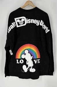 Walt Disney World Spirit Jersey Black Pride Collection Mickey Rainbow Medium NWT - Picture 1 of 6