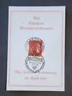 Seconde Guerre mondiale Allemagne Troisième Reich timbre d'anniversaire Adolf Hitler avec carte postale 1938