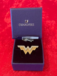 Swarovski "Wonder Woman '84" Double Ring Gold Tone - New in Box - Picture 1 of 4