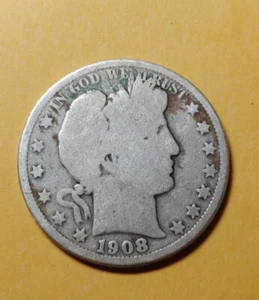 1908 O AG Barber Half Dollar. R784 - Picture 1 of 2