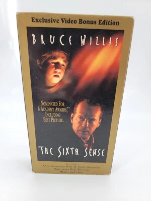 The Sixth Sense VHS Movie Tape with Bruce Willis and Haley Joel Osment Foto 1 de 4