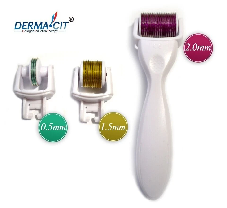 DERMA-CIT® 3-In-1 Kit Derma Roller Titanium 180/600/1200 Pins (0.5-1.5-2.0mm) - Image 1 of 4