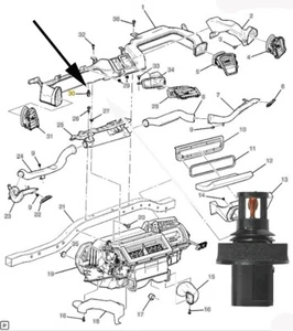 OEM New Duct Air Ambient Temperature Sensor Corvette CT6 CTS SRX XTS Envision - Picture 1 of 7