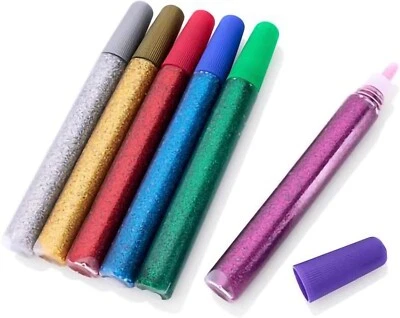Glitter Glue Pens Kids Art Craft Making Drawing Activity Christmas Party Gift - Image 1 of 4