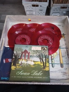 RCA Victor Red Seal 45 “Swan Lake” Tchaikovsky Set Of 5 Red Vinyls VG - Picture 1 of 11