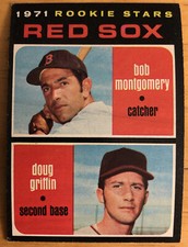 1971 Topps Red Sox Rookie Stars Bob Montgomery & Doug Griffin Baseball Card #176