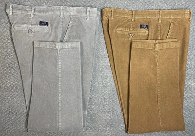 IZOD Hombre Lote de 2 Pantalones Pana Marrón y Gris 38x30 "se ajustan como 40x29.5" Foto 1 de 4