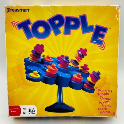 VINTAGE Topple Balancing Game COMPLETE Pressman 2009 Kids Fun 90s - Image 1 of 4