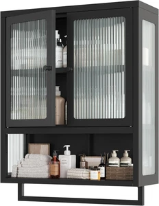 Bathroom Wall Cabinet over the Toilet Space Saver Storage Cabinet Medicine Cabin - Picture 1 of 12