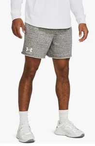 Pantalones cortos Under Armour Rival Terry 6” gris jaspeado para hombre talla XL *NUEVO* 1382427-112 $45 - Imagen 1 de 5