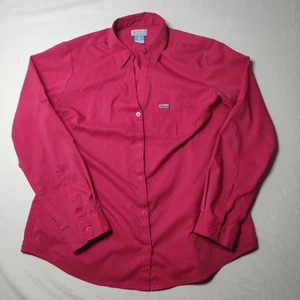 Camisa Columbia PFG Para Mujer L Rosa Manga Larga Botones Rendimiento de Pesca - Imagen 1 de 11