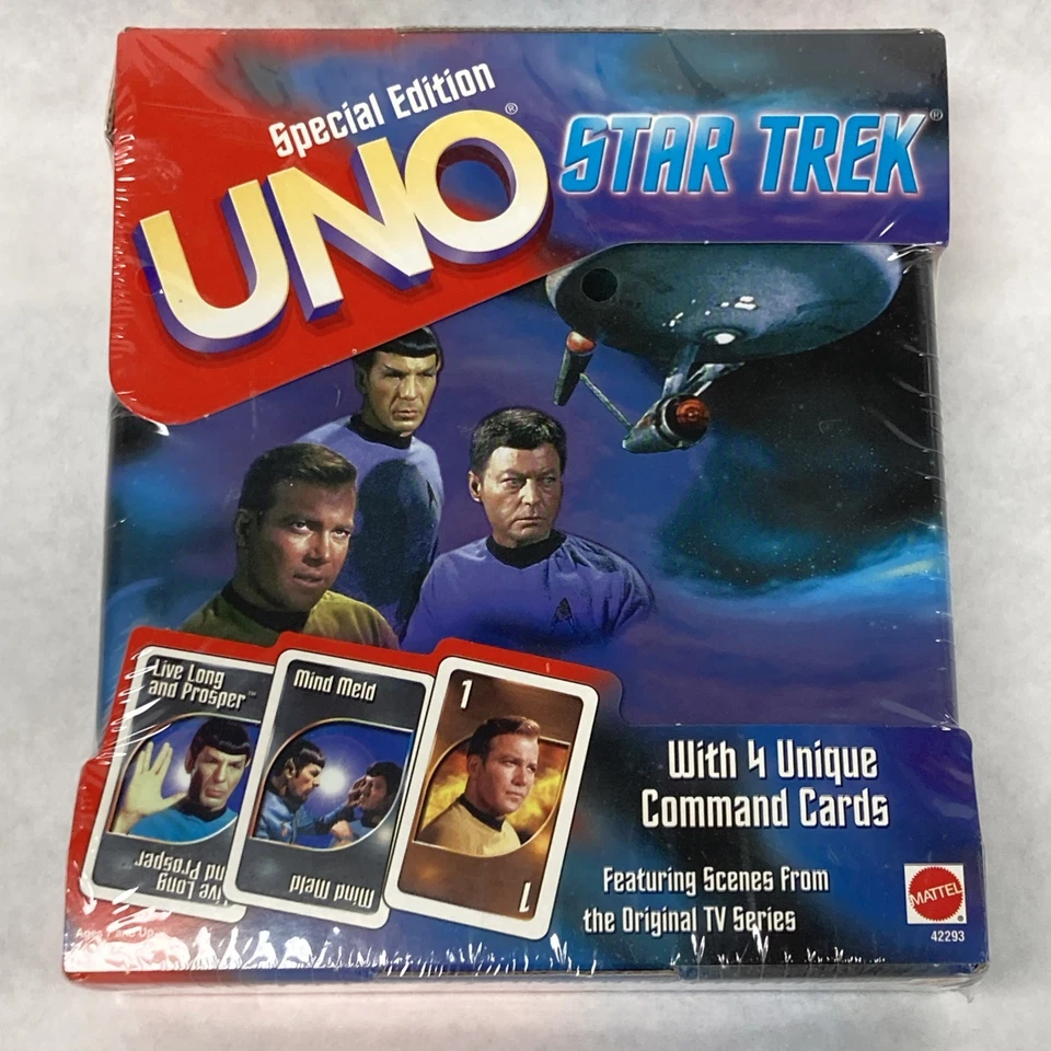 Special Edition UNO Star Trek Card Game 1999 by Mattel Made in The Usac2