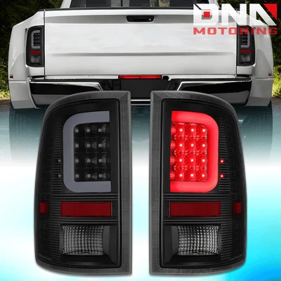 For 2009-2017 Ram 1500 2500 3500 Tail Brake Light Lamps [C-Shape LED Bar] Tinted - Image 1 of 4